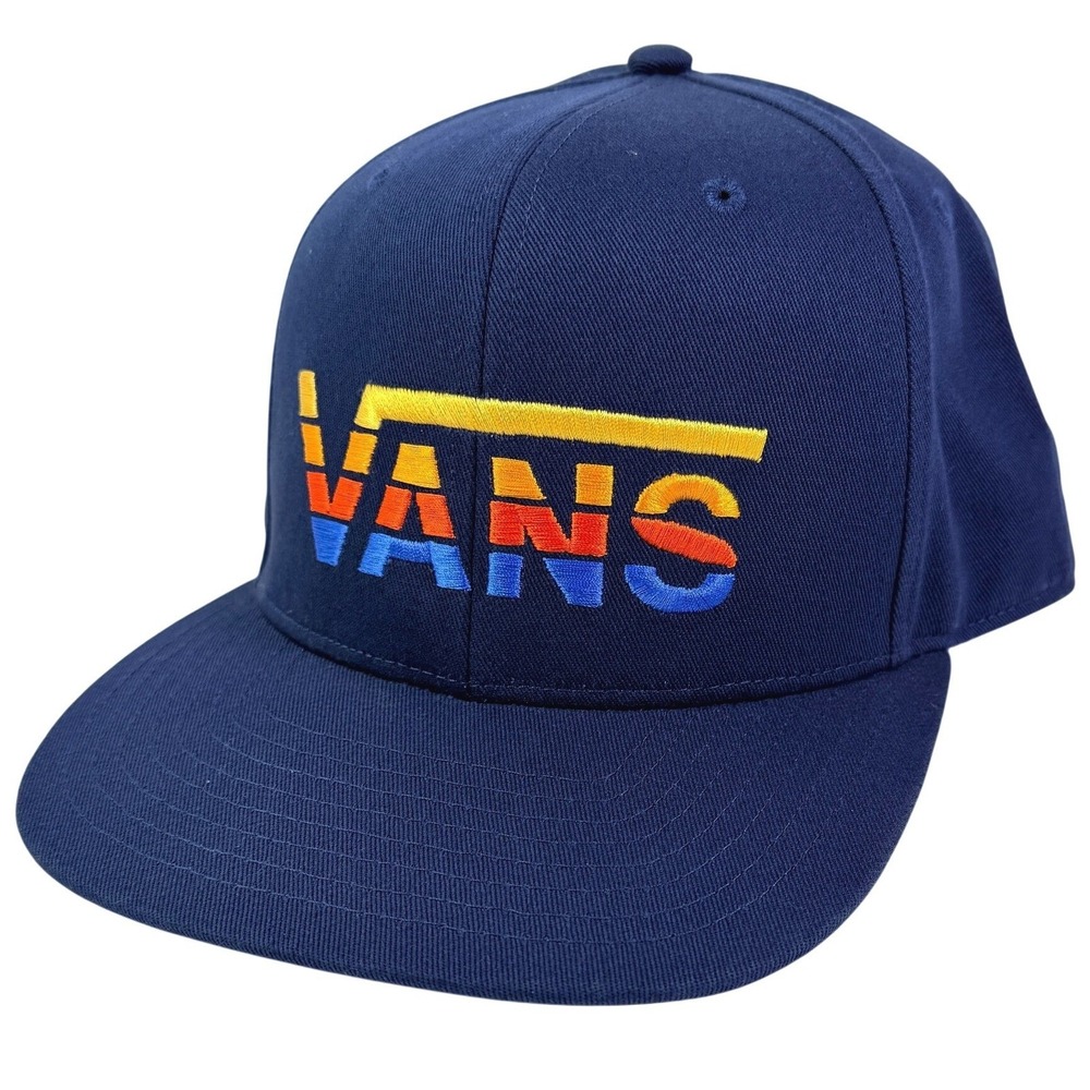 Vans‎ Mens Navy Blue Sunset Gradient Logo Snapback Hat